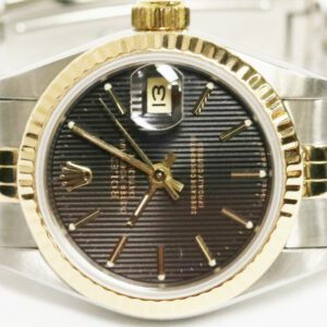 Rolex 26mm Datejust Black Tapestry Dial