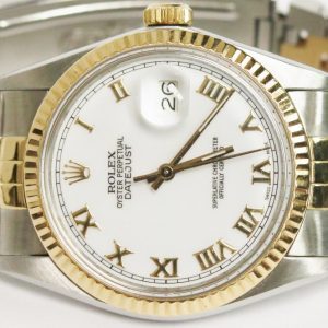Rolex Two Tone Datejust White Dial