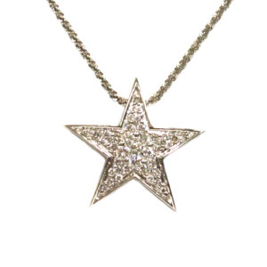 White Gold Diamond Star Necklace - 0.50ct. TW